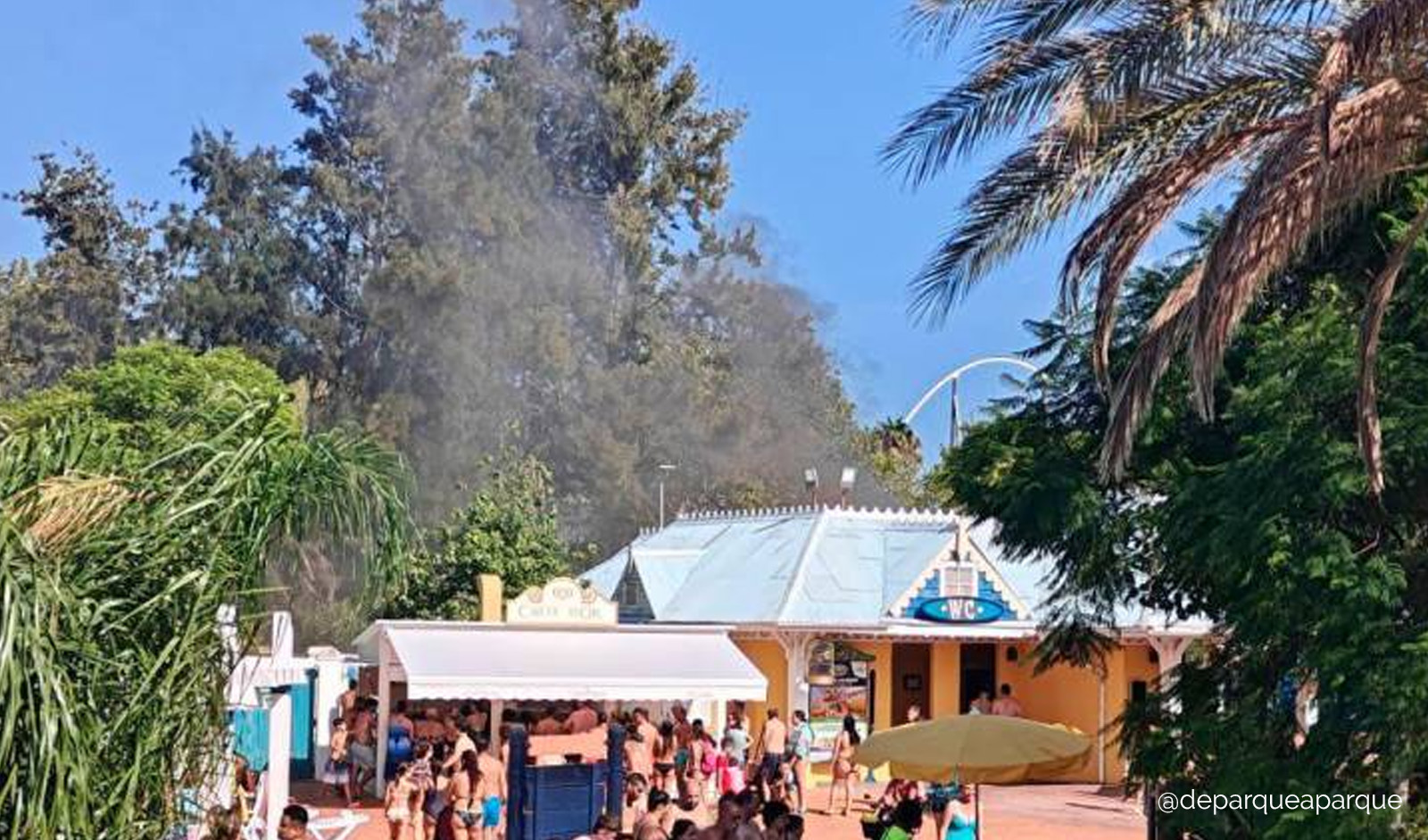 Incendio y cierre temporal de Caribe Aquatic Park, el parque acuático de Port Aventura.