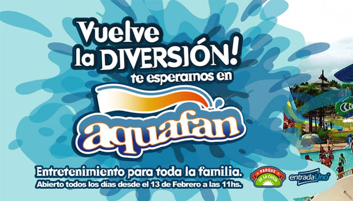 Vuelve Aquafan, el primer parque acuático del área metropolitana.